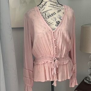 American Rag Light Pink Lace Blouse